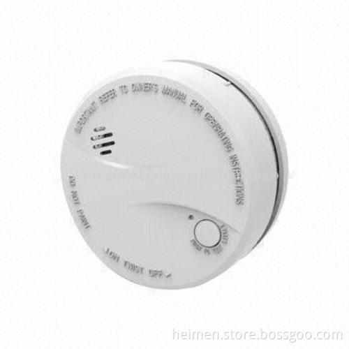 DC 3V 10 Years Lithium Battery Operated Smoke Alarm Detector with Hush Function